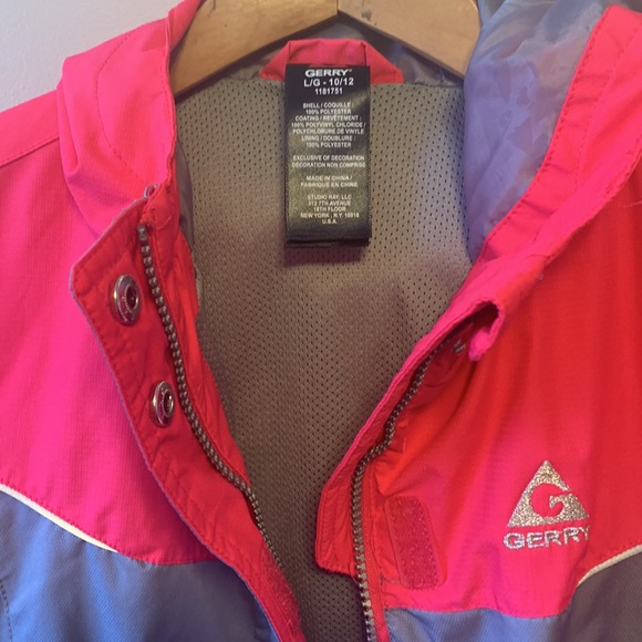 Youth Pink and Grey Raincoat - Picture 2 of 5